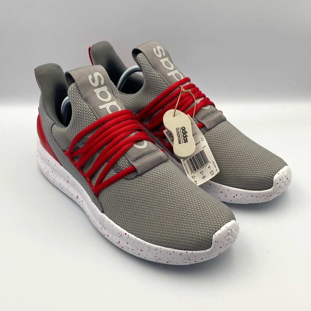 Adidas Lite Racer Adapt 7.0 Slip On Running Sneakers Gray Red Men's 10 JR0548